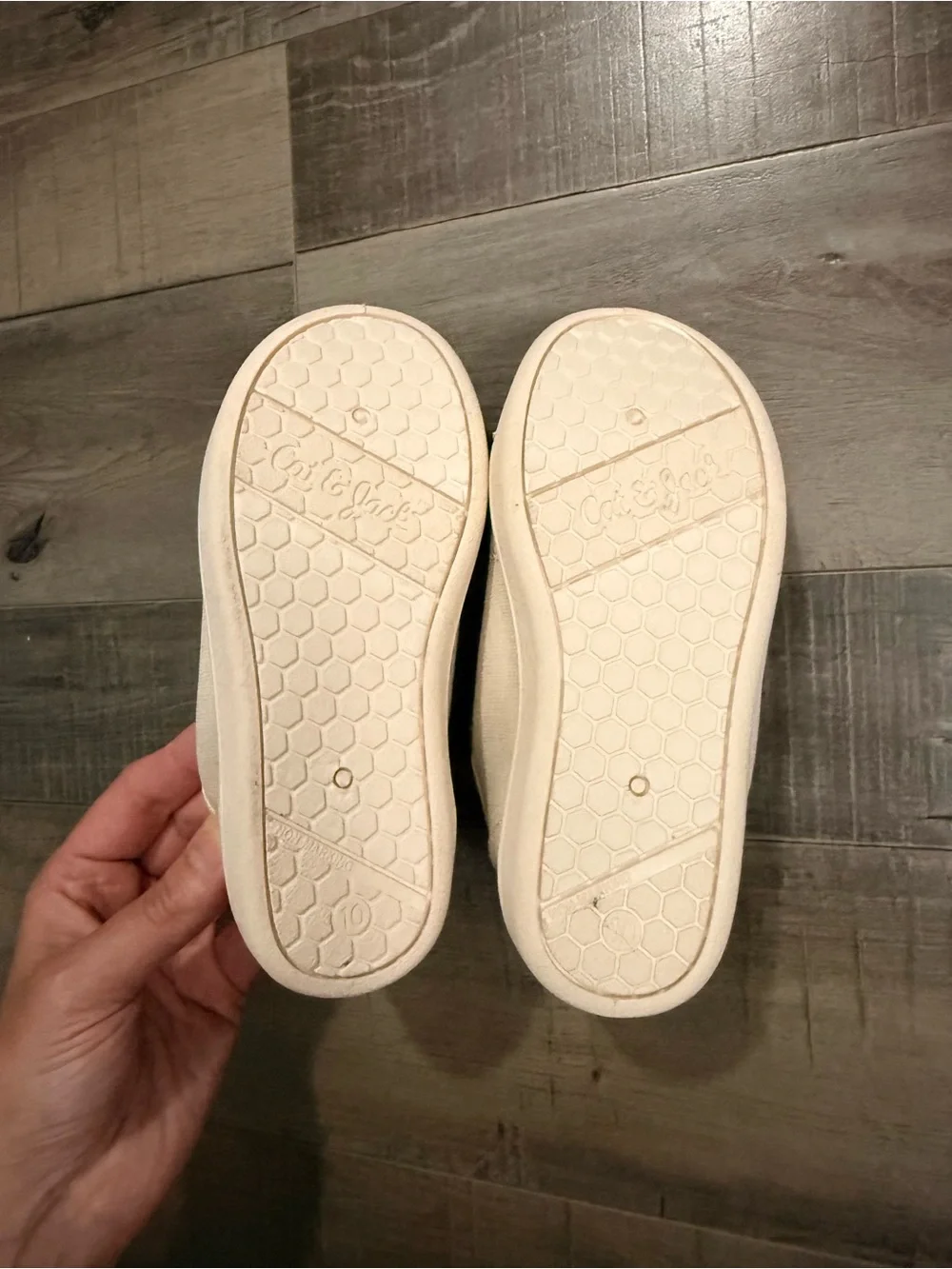 Cat & Jack Cream Canvas Hook-and-Loop Toddler Sneakers